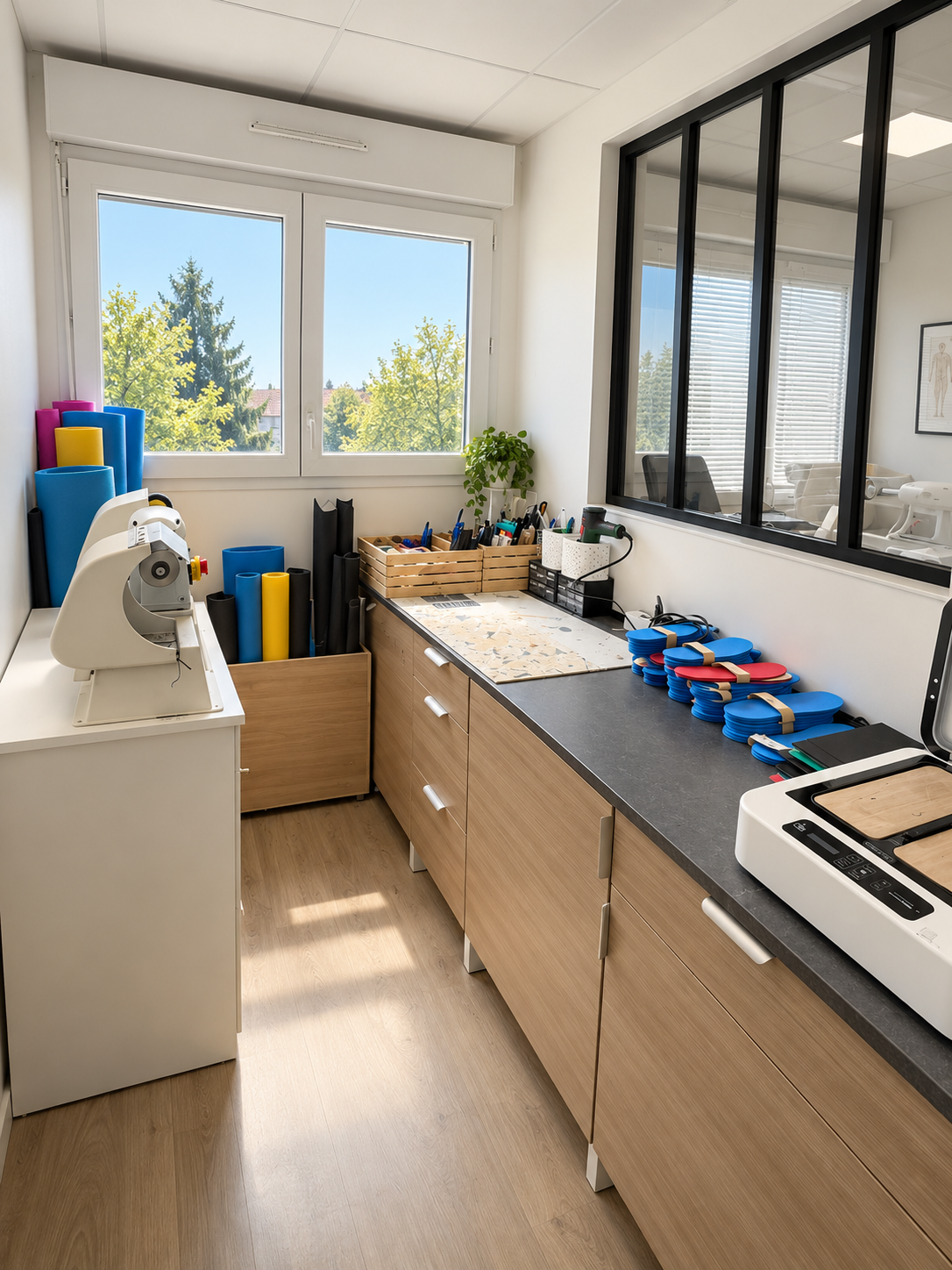 Atelier de fabrication et de thermoformage des semelles